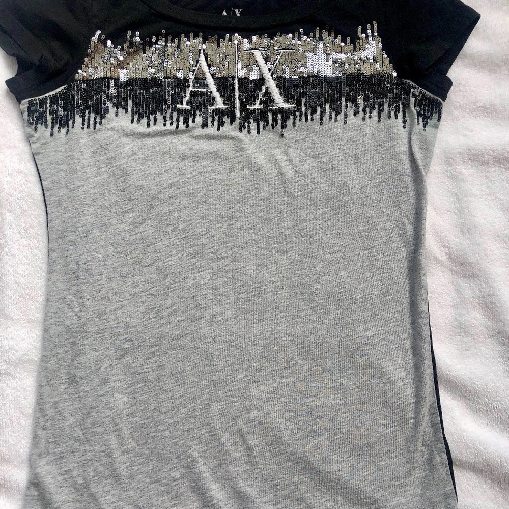 Short T-shirt Armani AX with Sequin